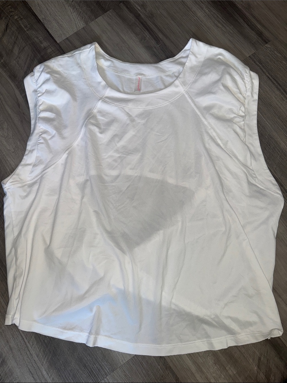 Free People Movement XL white sleeveless shirt top cutout back womens gym